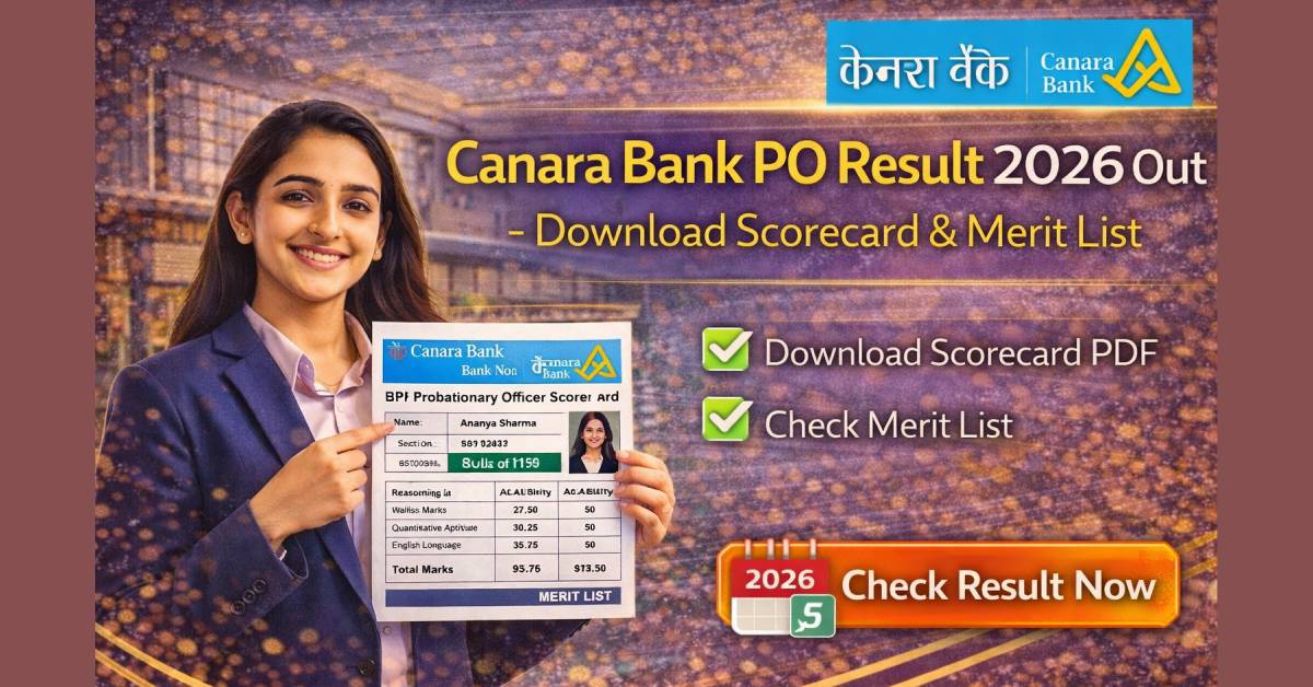 Canara Bank PO Result 2026 Out – Download Scorecard & Merit List
